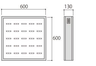 Vライト-6060　の寸法図
