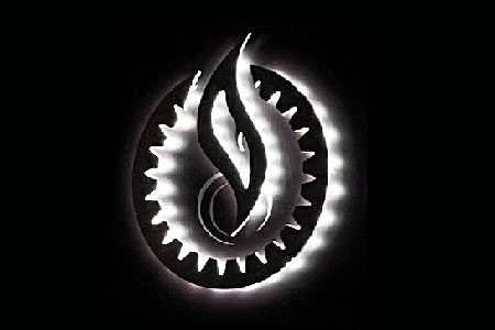 ダイアモンドバック LED看板 バックライトチャンネル文字風 立体文字看板 豪華 綺麗 おしゃれ オリジナルデザイン 有限会社三輪プロパン様 04