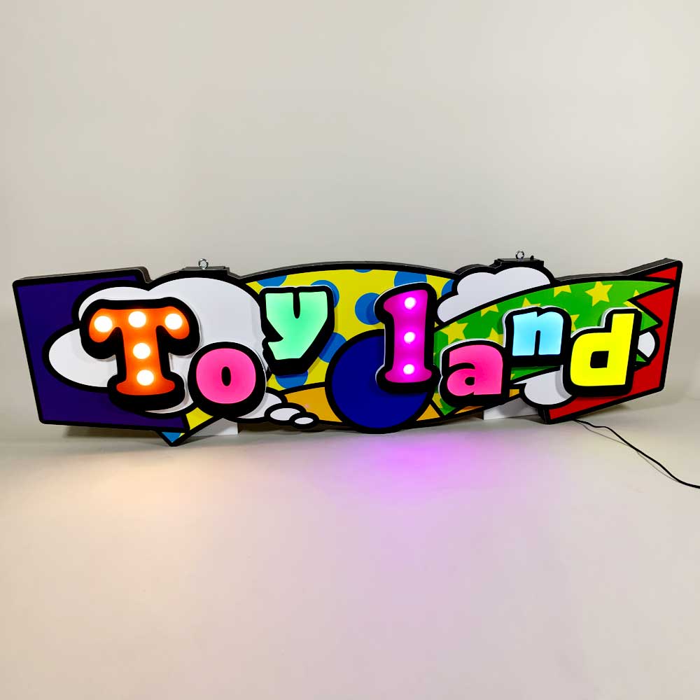 ドンキ ドン・キホーテ様 LED看板 Toy Land おもちゃコーバー 屋内装飾 店内装飾 LED マーキーライト01